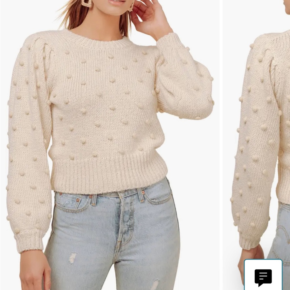 Aidy Pompom Dot Sweater - ASTR the label (black Pom poms)